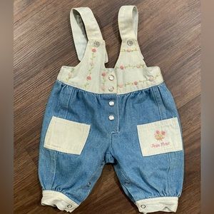 Petite Fluer Girls Denim Overalls